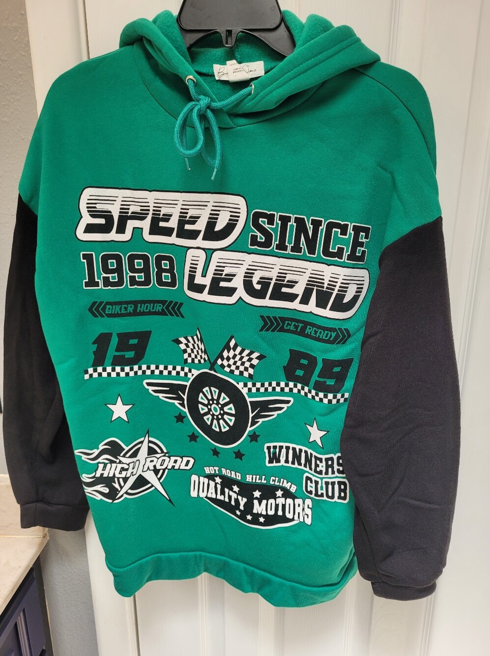 Birch and Stone green and black hoodie Sz M